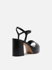 SANDÁLIA PRETA COURO MEIA PATA BÁSICA A 13464 0001 0006 AREZZO