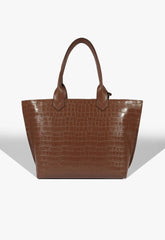 BOLSA SHOPPING NAY CROCO MARROM S 50015 0839 0003 SCHUTZ