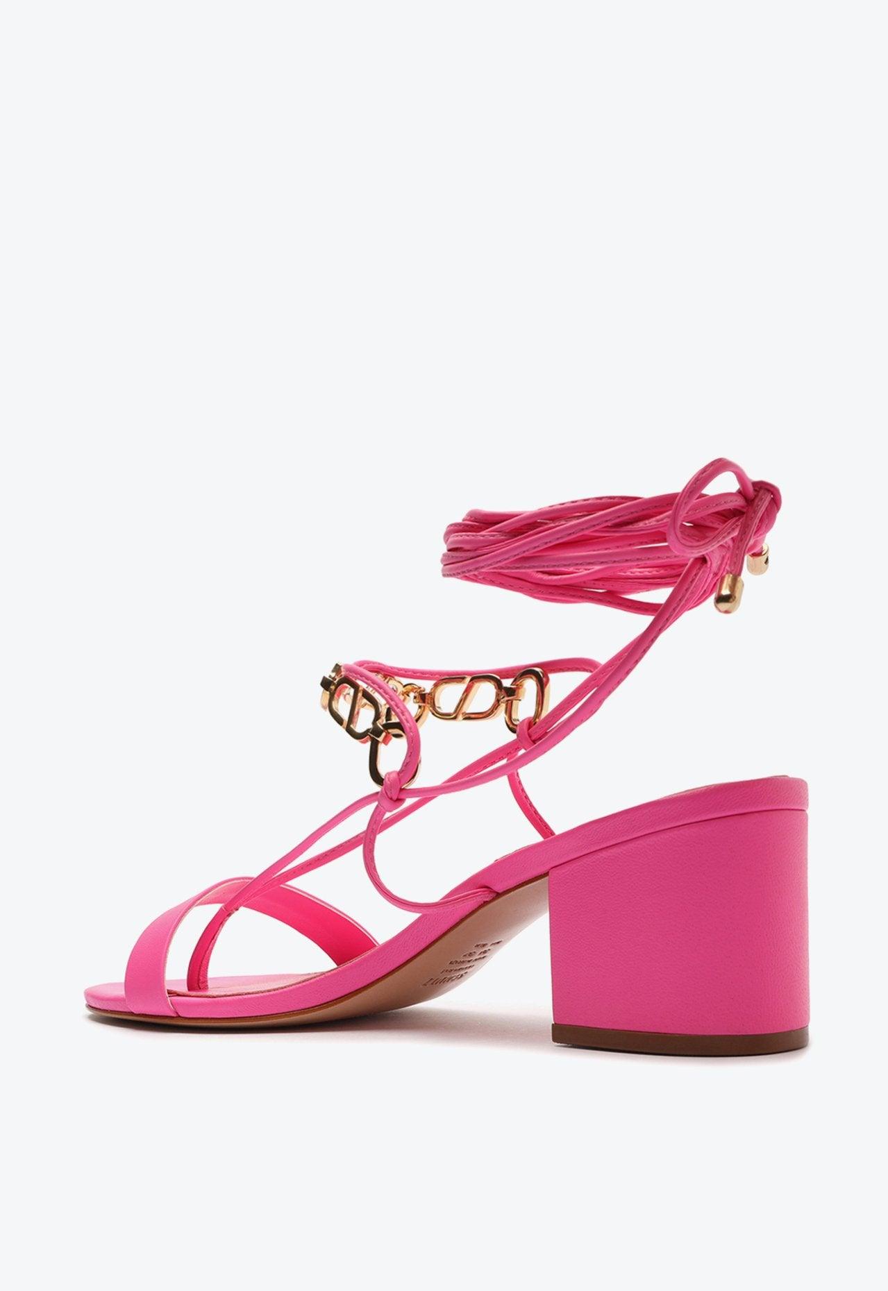 SANDÁLIA SALTO BLOCO CORRENTE ROSA S 20001 0670 0003 SCHUTZ - Vintedoisk