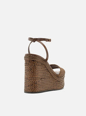 SANDÁLIA MARROM TRESSÊ PLATAFORMA TIRA LARGA A 12523 0040 0001 AREZZO