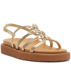 SANDÁLIA PAPETE PINGENTE METÁLICO DOURADA C 30741 0005 0004 ANACAPRI