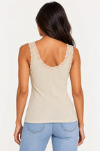 BLUSA REGATA CANELADA RENDA R7218 COQUETA