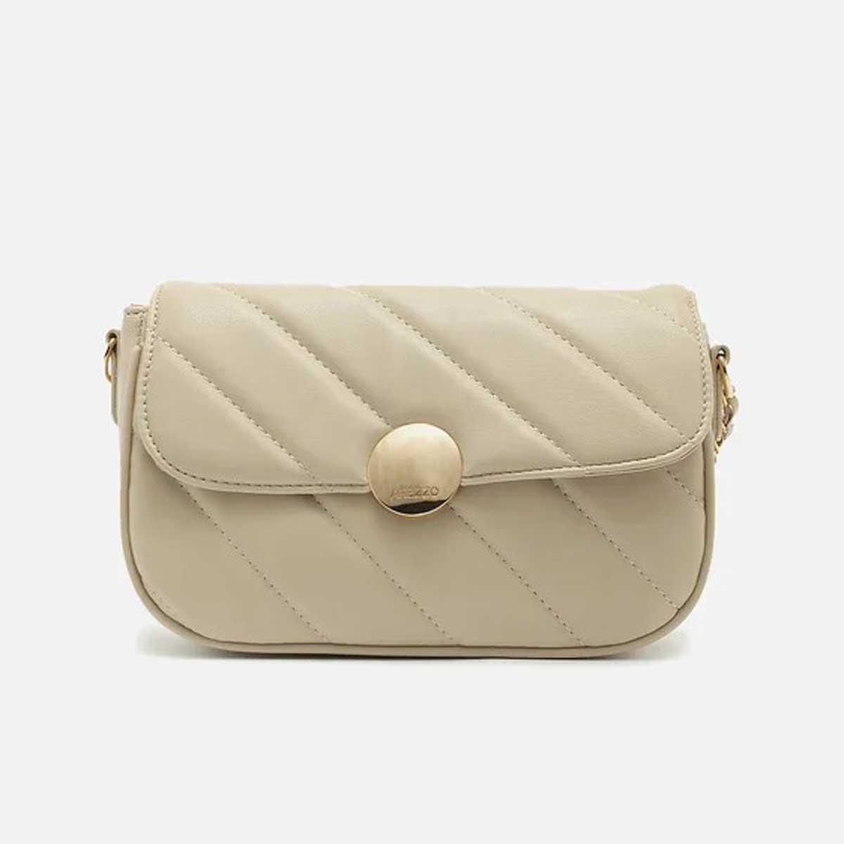 BOLSA TIRACOLO BEGE PEQUENA MATELASSÊ A 50029 0217 0004 AREZZO