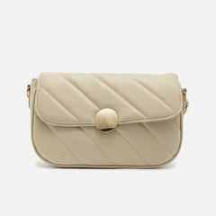 BOLSA TIRACOLO BEGE PEQUENA MATELASSÊ A 50029 0217 0004 AREZZO