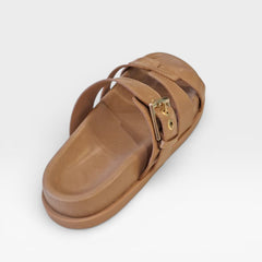 SANDÁLIA PAPETE NUDE COURO FIVELA A 12016 0082 0088 AREZZO