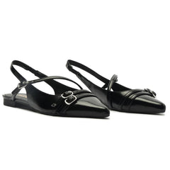 SAPATILHA SLINGBACK FIVELA DUPLA PRETA C 30029 0374 0001 ANACAPRI