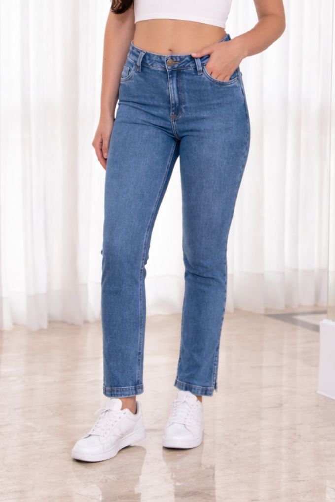 Calça Feminina REVANCHE ref. JEANS RETA - VintedoisK Imagem principal do produto