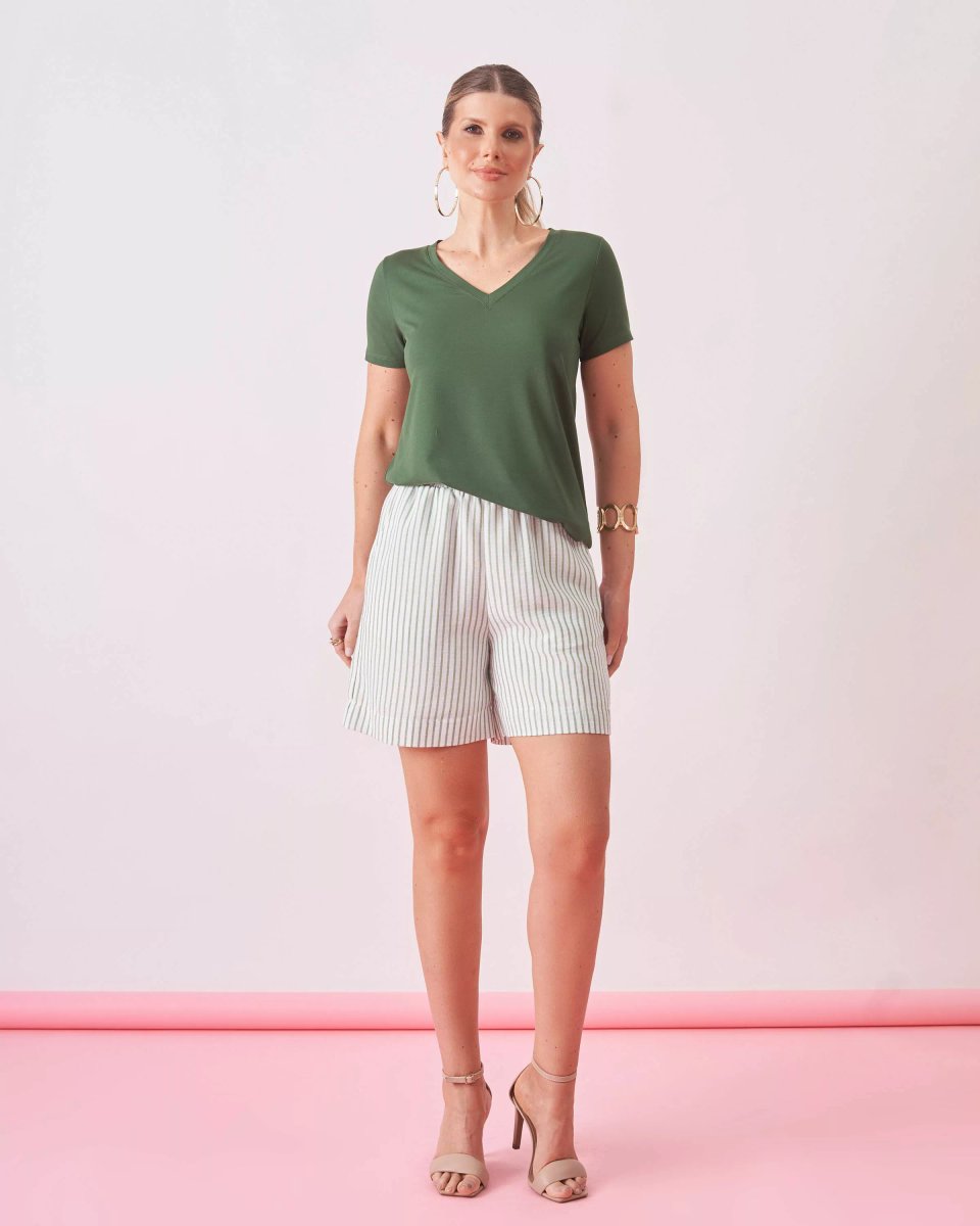 BLUSA MC DECOTE V COSTAS B2934 COQUETA Imagem secundária do produto