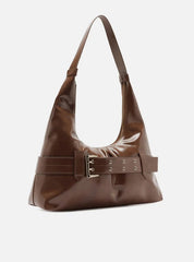 BOLSA HOBO MARROM GRANDE TIRAS FIVELA A 50021 0989 0002 AREZZO
