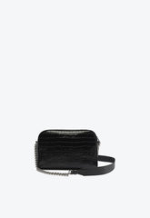 BOLSA TIRACOLO COURO PRETA CROCO S 50010 0622 0001 SCHUTZ