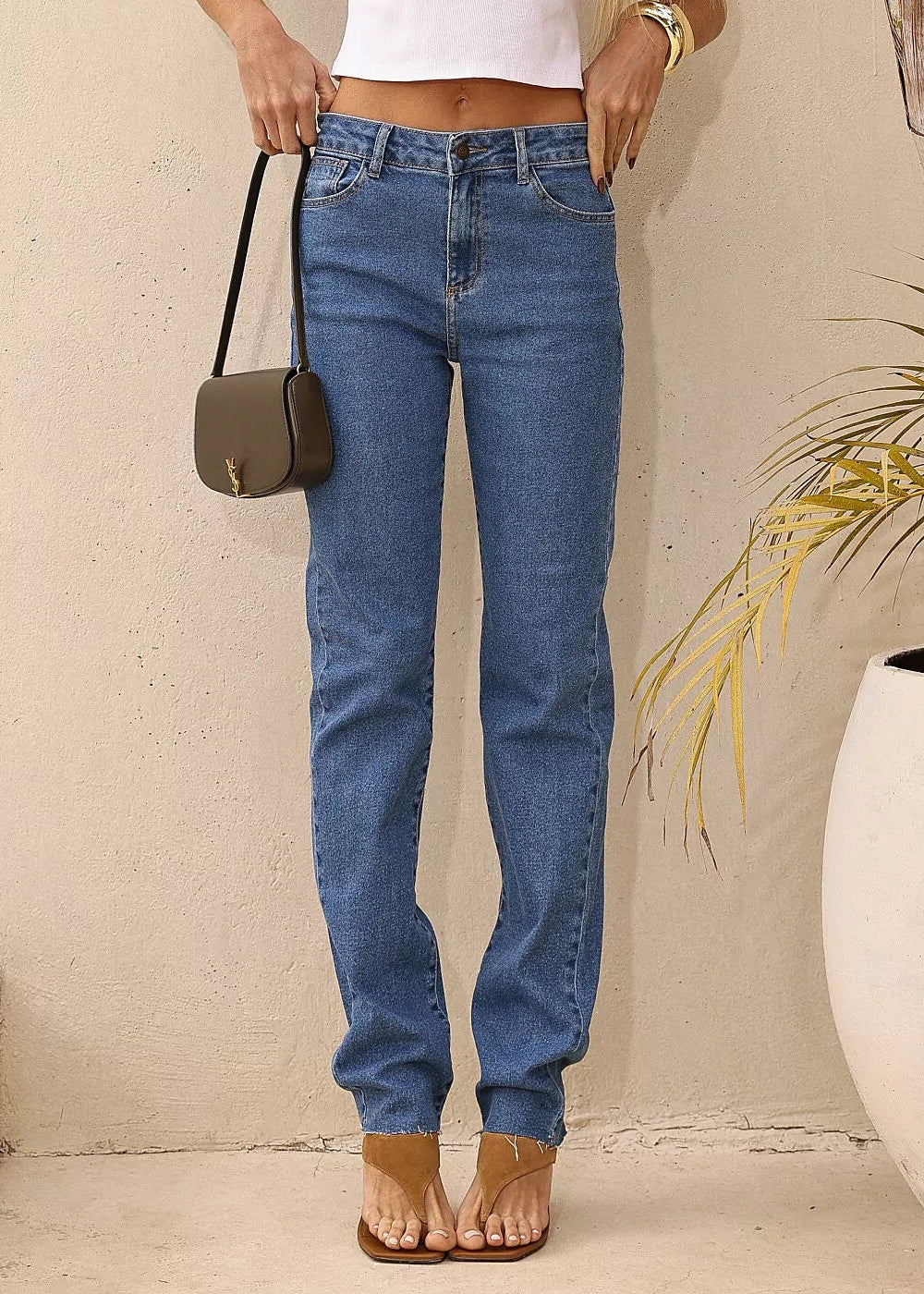 Calça Feminina ALCANCE ref. JEANS COMFORT - VintedoisK Imagem principal do produto