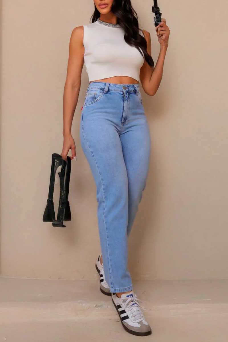 CALÇA JEANS MOM BARRA NORMAL 201007 REVANCHE