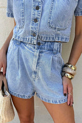 SHORTS JEANS COS ELASTICO AZZURRA 9833009 ALCANCE