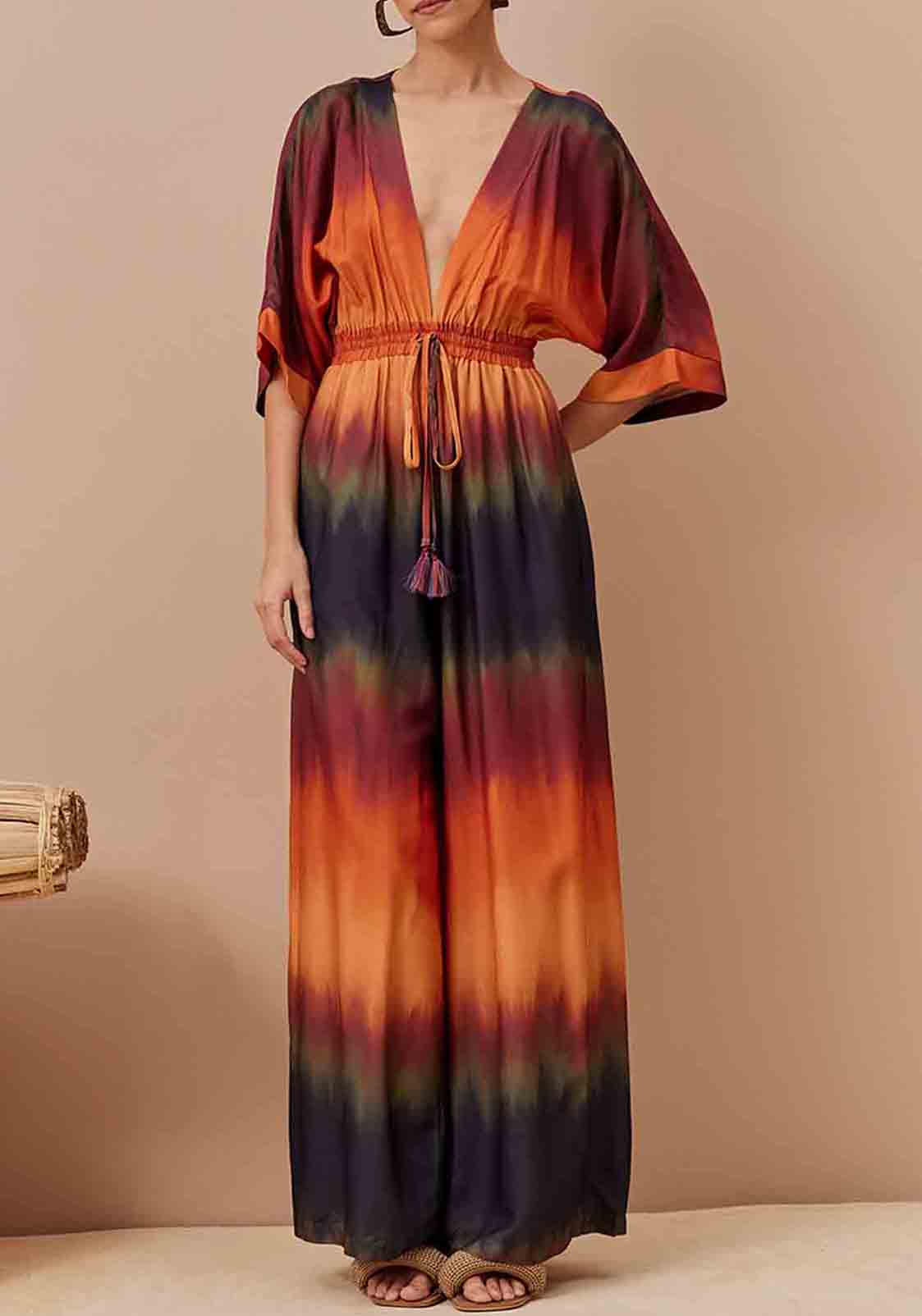 Macacão Kimono Decote Profundo 104225 Cacay Imagem secundária do produto