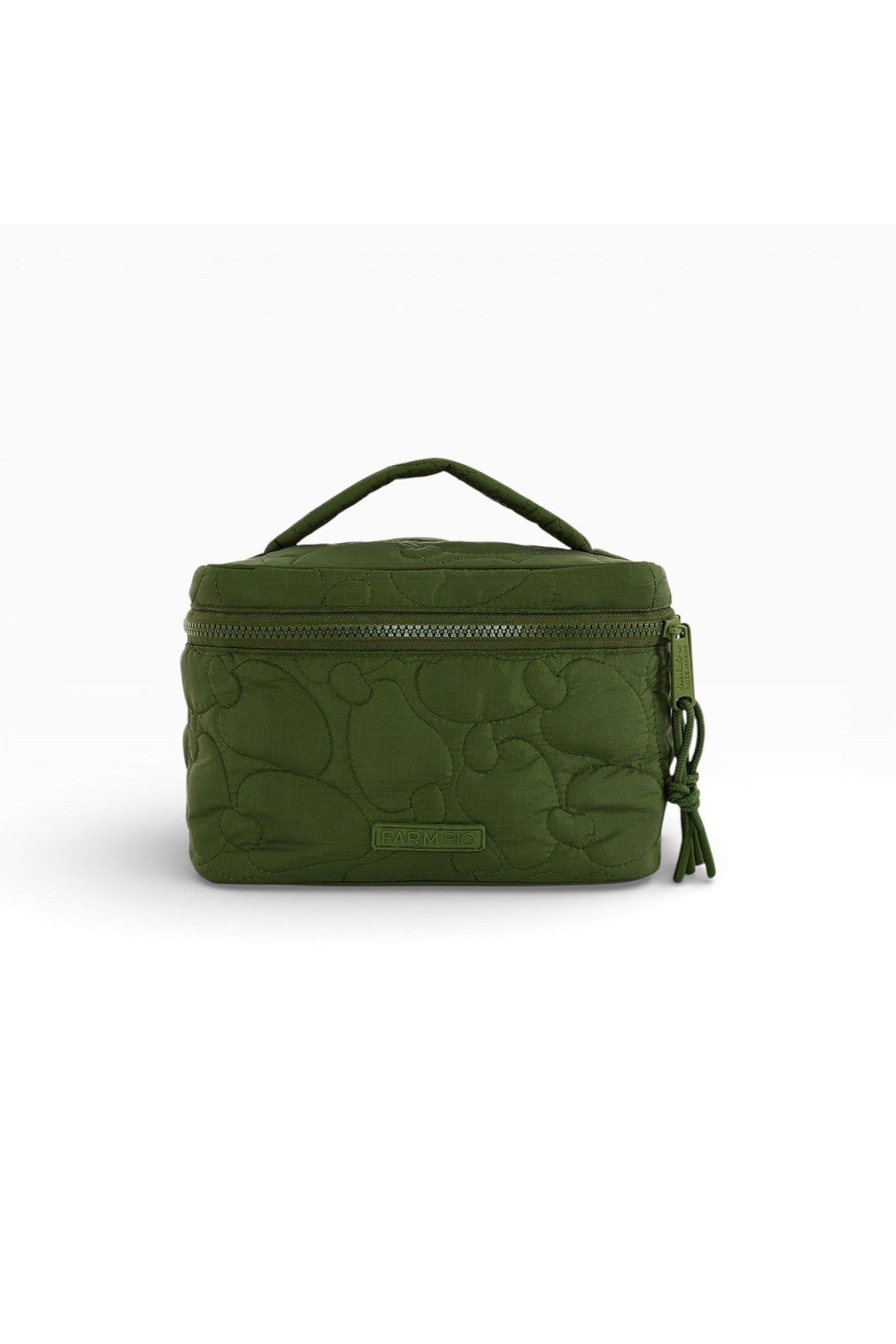 Necessaire Farm Me Leva Lisos Farm Etc verde, frente, com alça superior e zíper Imagem principal do produto