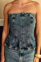 Blusa Feminina Alcance ref. JEANS RECORTES - VintedoisK