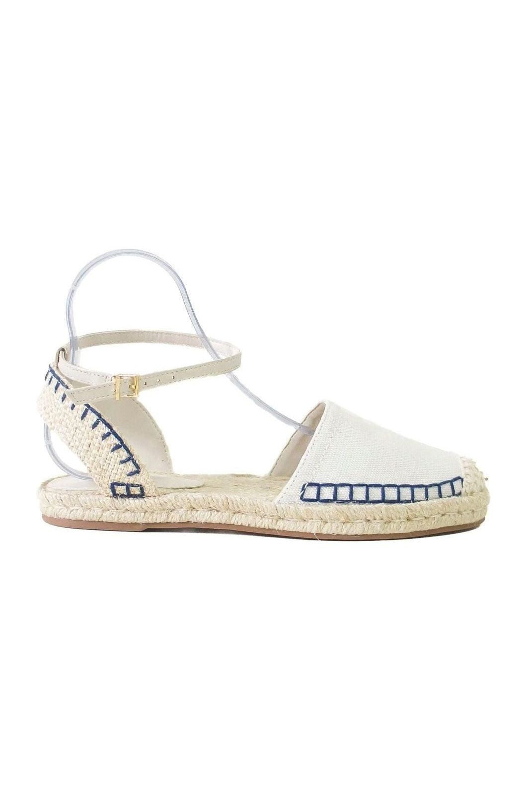 Alpargata Schutz tecido off-white, vista frontal do calçado feminino