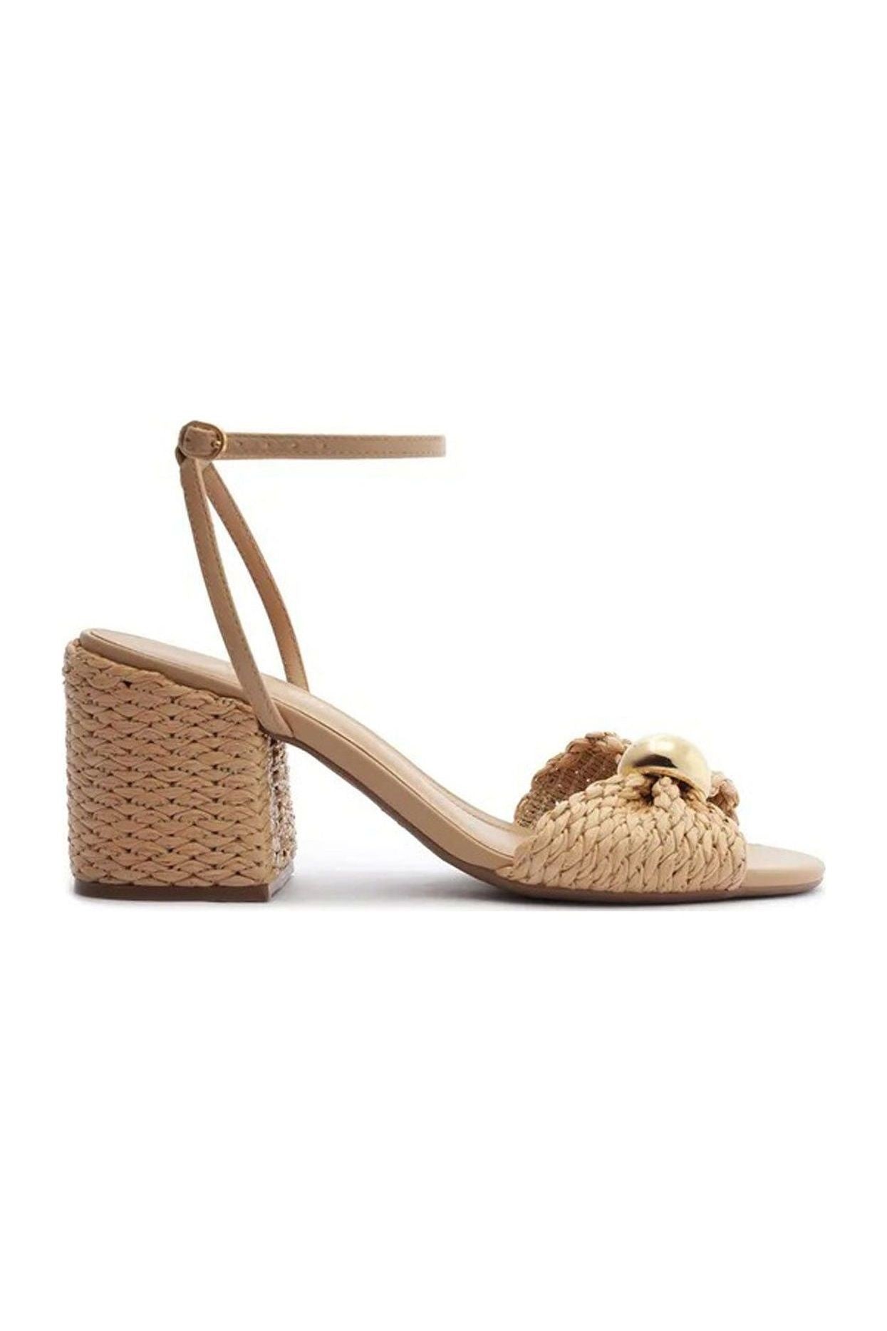 Sandália Feminina AREZZO ref. BEGE PALHA - VintedoisK Imagem principal do produto