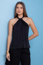 Blusa cetim Gaia 403120 Skenn feminina, frente com drapeado refinado