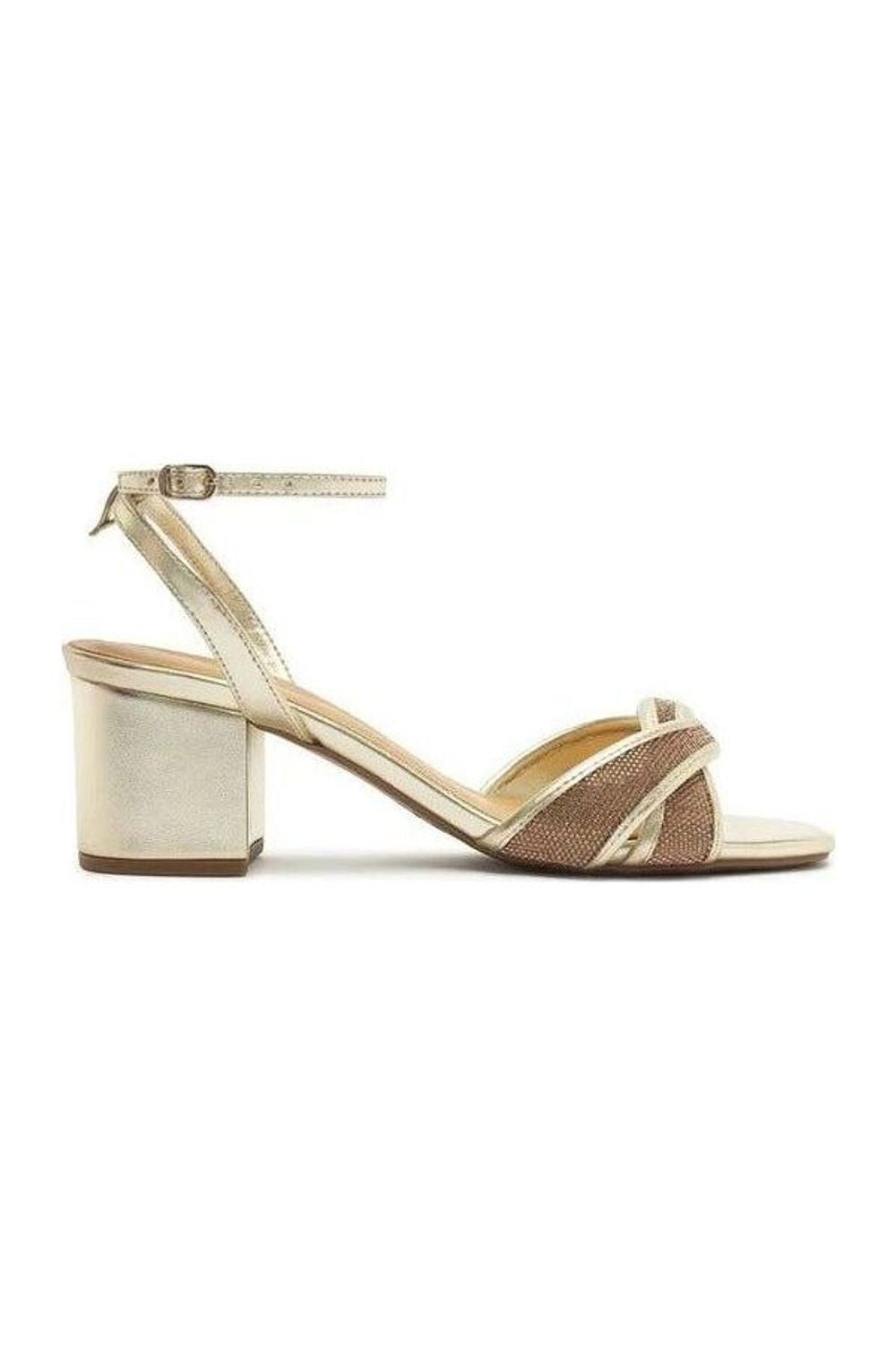 Sandália Feminina AREZZO ref. DOURADA SALTO - VintedoisK Imagem principal do produto