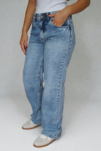 Calça Feminina REVANCHE ref. JEANS WIDE - VintedoisK