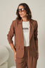 Blazer risca de giz B8671 Coqueta feminino, frente