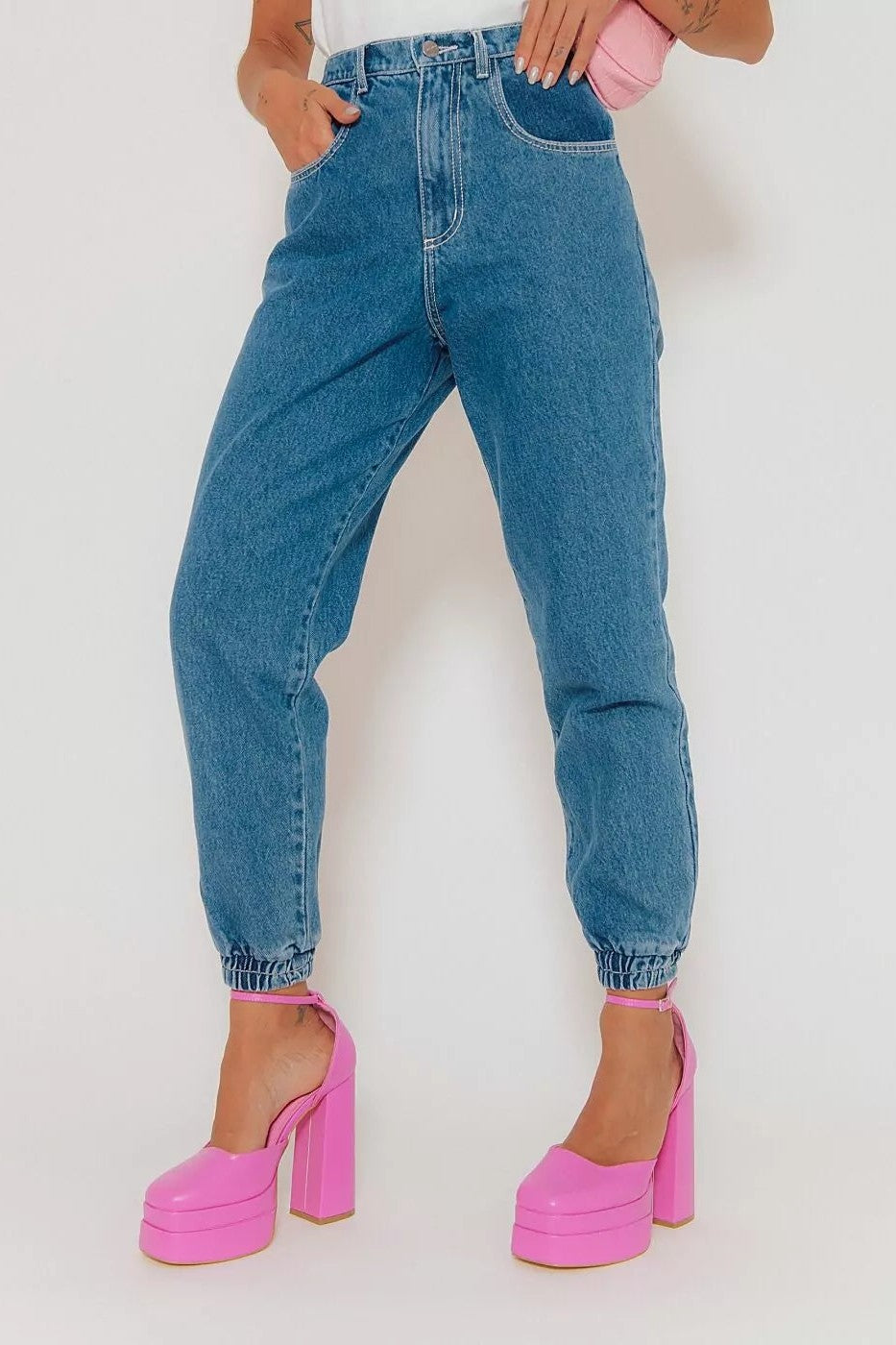 Calça Feminina Alcance ref. JEANS JOGGER - VintedoisK