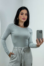 Blusa top ribinha raglan Skenn branca frente feminina
