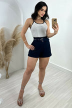 Blusa regata Skenn Basic 364159 feminina frente em malha lisa