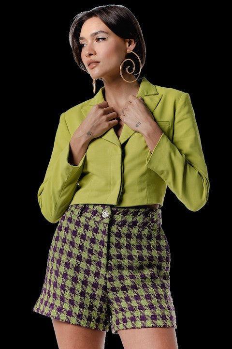 Blazer cropped alfaiataria 363812 Skenn frente feminino Imagem principal do produto
