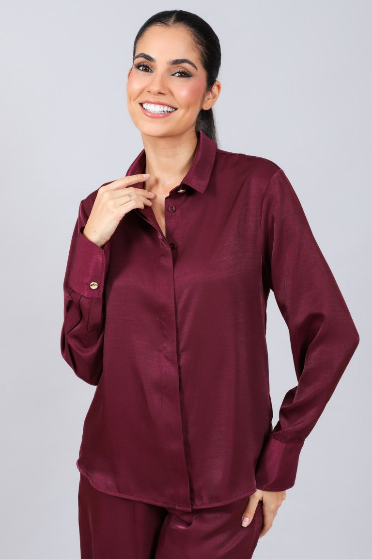 Camisa Feminino SKENN ref. CAMISA CETIM - VintedoisK Imagem principal do produto