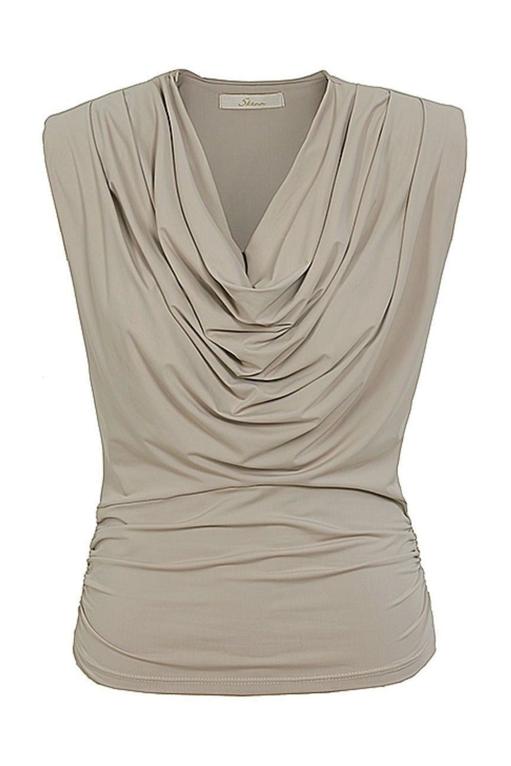 Blusa degage Begonia Skenn feminina, vista frontal do decote Imagem principal do produto