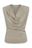 Blusa degage Begonia Skenn feminina, vista frontal do decote