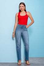 Calça Feminina Skenn ref. JEANS RETA - VintedoisK
