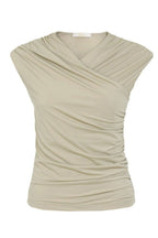 Blusa Begonia franzido feminina Skenn vista frente com drapeado