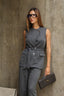 Blusa colete longue alfaiataria 413118 Skenn feminina frontal, tons neutros