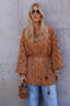 Blusa kimono crochet Baja branca frente, estilo bohemian feminino Skenn