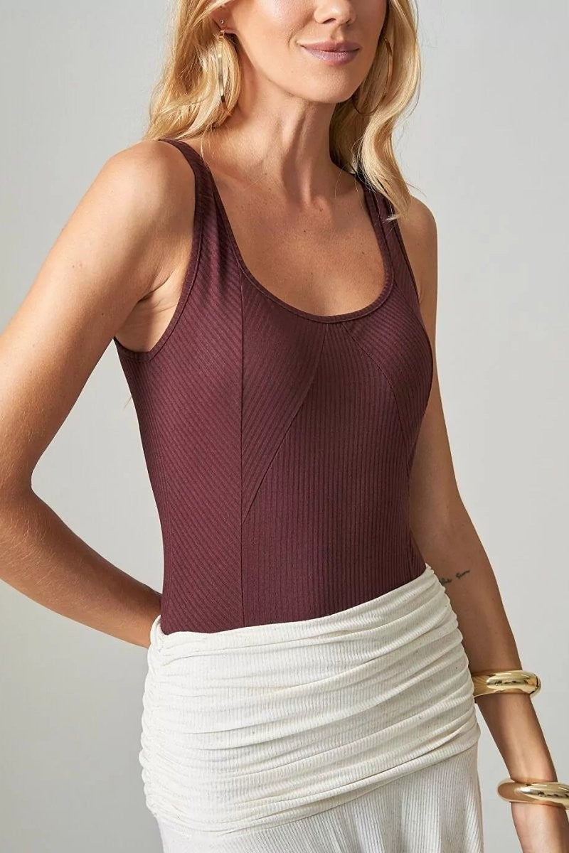 Body Feminino Coqueta ref. BODY CANELADO - VintedoisK Imagem principal do produto