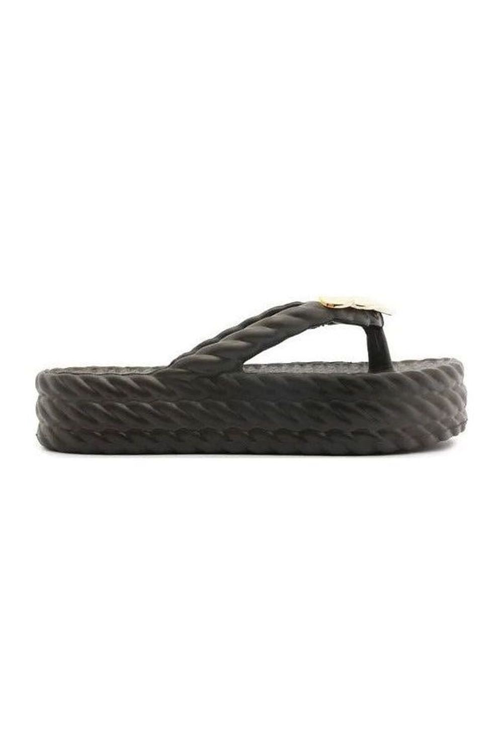 Sandália Feminina Brizza ref. PRETA FLATFORM - VintedoisK