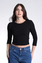 BLUSA CANELADA MANGA 3/4 BLFEM00232 REVANCHE