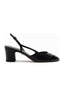 SCARPIN PRETO COURO SALTO BLOCO SLINGBACK A 14209 0001 0001 AREZZO