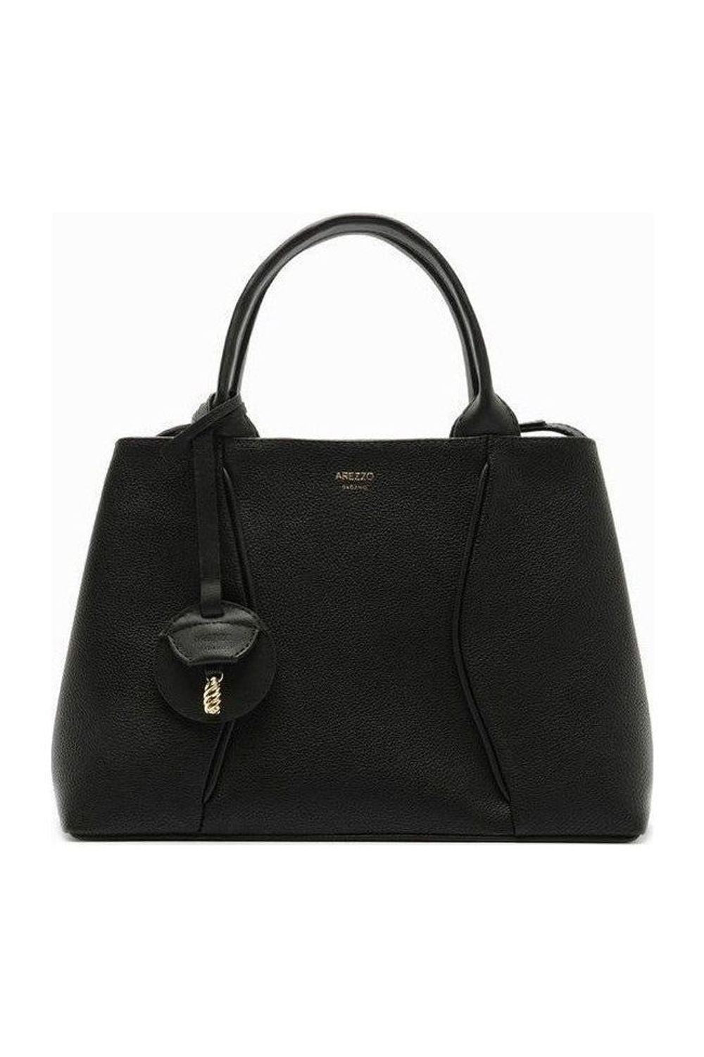 BOLSA TOTE PRETA MÉDIA METAIS A 50023 6932 0001 AREZZO