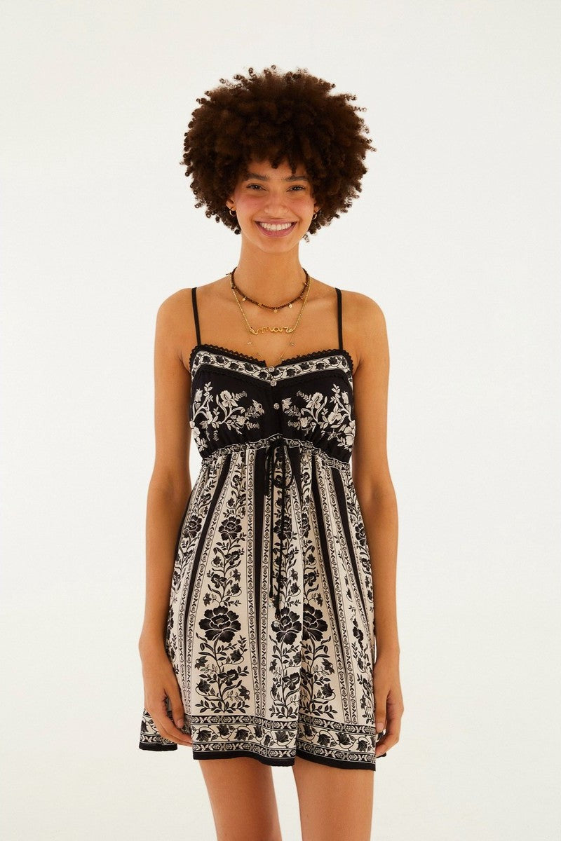 VESTIDO CURTO FLORAL DELICADO 366722 FARM RIO Imagem principal do produto