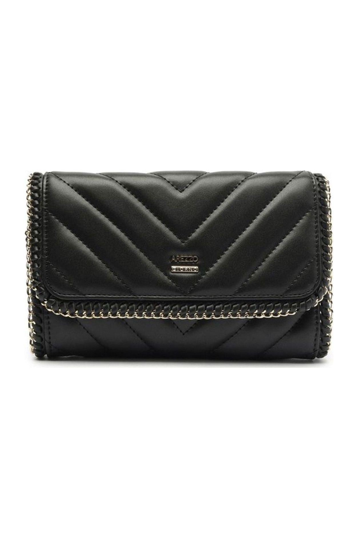 BOLSA TIRACOLO PRETA PEQUENA MATELASSÊ CORRENTE A 57100 1798 0010 AREZZO Imagem principal do produto