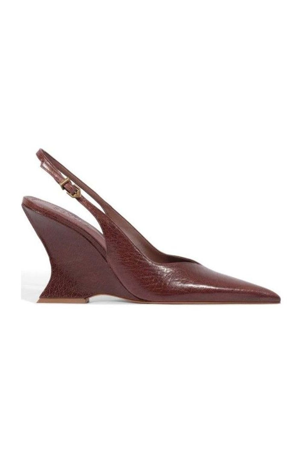 SCARPIN SLINGBACK SIENA COURO MARROM S 22484 0004 0020 SCHUTZ