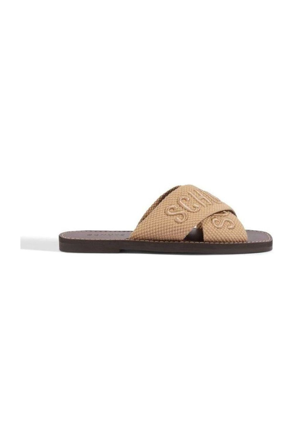 SANDÁLIA RASTEIRA X SCHUTZ BEGE LOGO MARROM S 20889 0115 0045 SCHUTZ Imagem principal do produto