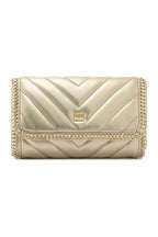 BOLSA TIRACOLO DOURADA PEQUENA MATELASSÊ CORRENTE A 57100 1798 0017 AREZZO