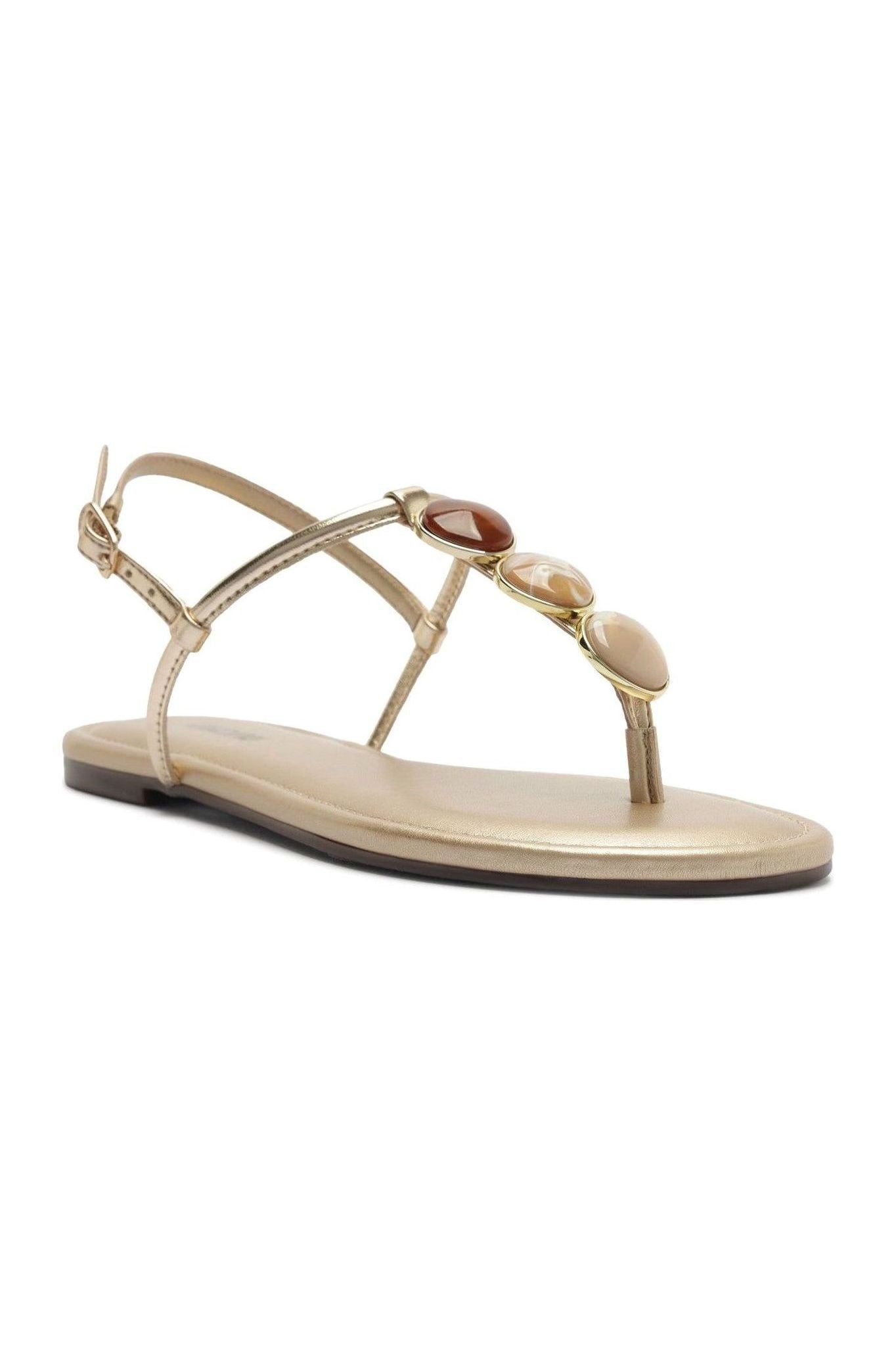 SANDÁLIA RASTEIRA SLIM PEDRARIAS DOURADA C 30294 0051 0005 ANACAPRI