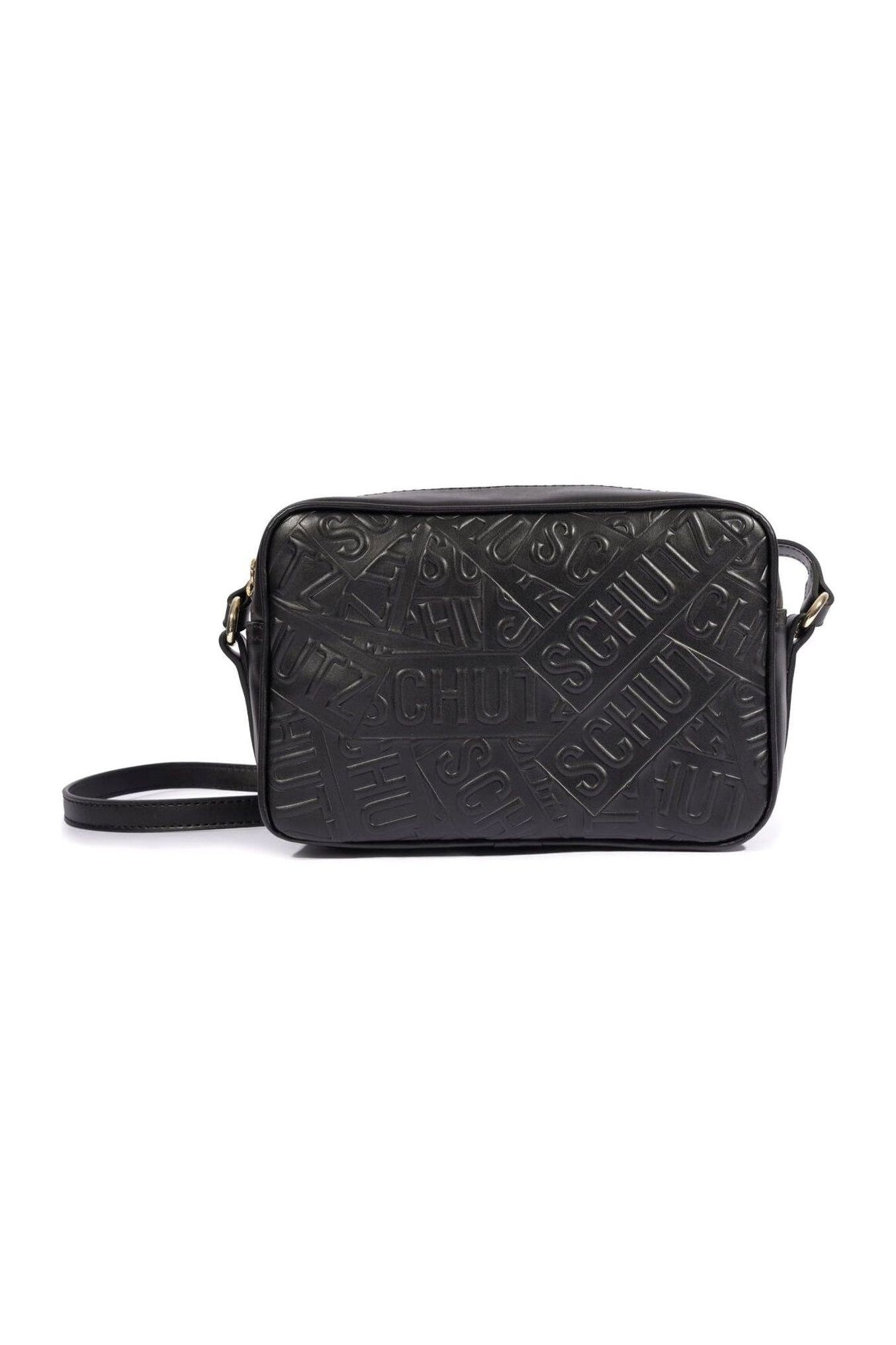 BOLSA PEQUENA QUADRADA TIRACOLO PRETA LOGOS S 50015 1645 0001 SCHUTZ Imagem principal do produto