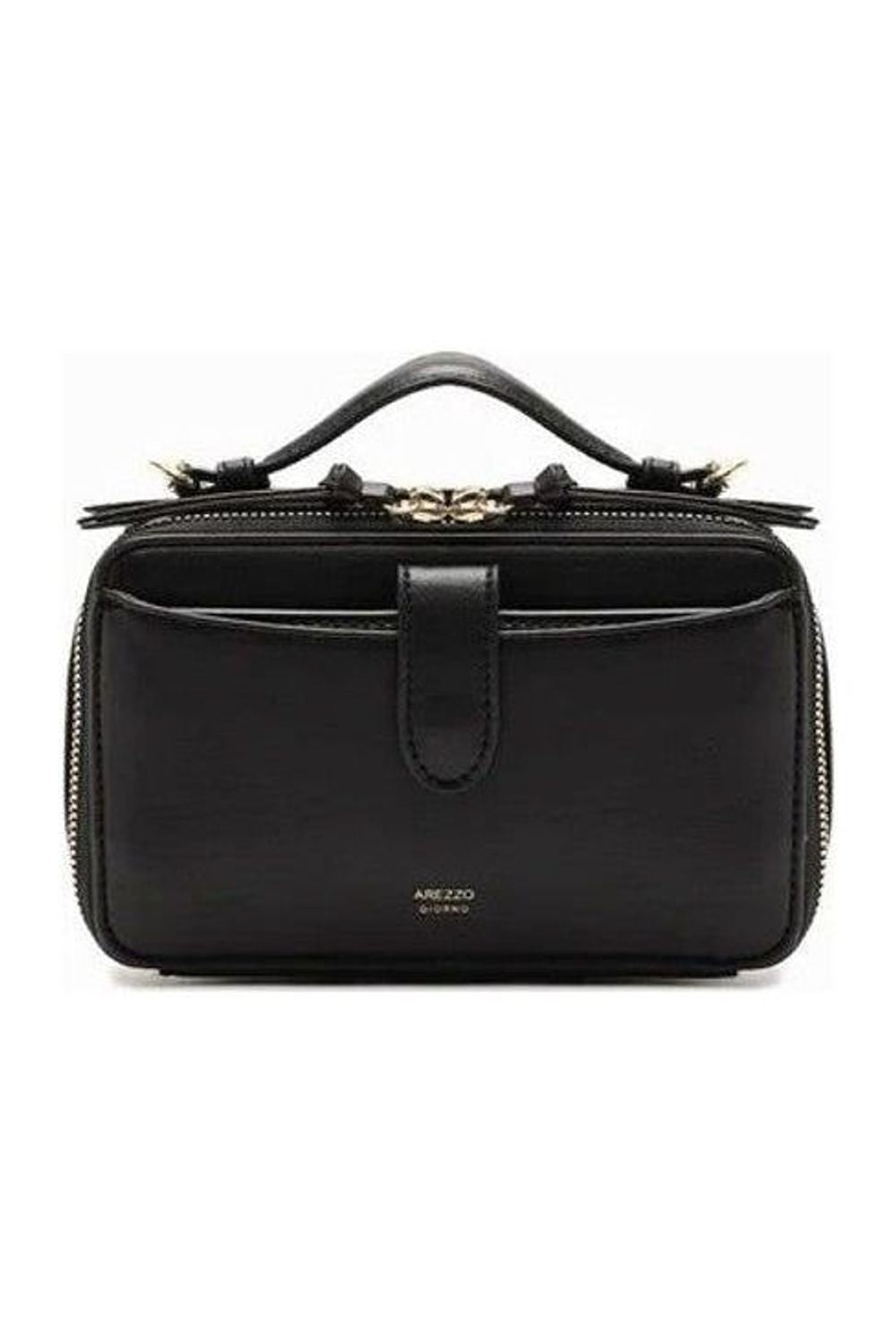 BOLSA TIRACOLO PRETA PEQUENA BOLSO DUPLO A 57100 2436 0001 AREZZO Imagem principal do produto